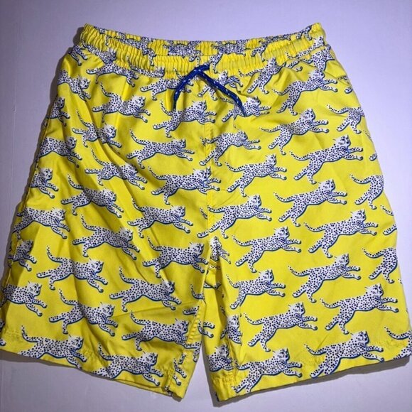 Mini Boden Boys Cheetah Bathers Swimsuit Bathingsuit Shorts size 11-12Y NO FLAWS - Picture 2 of 10